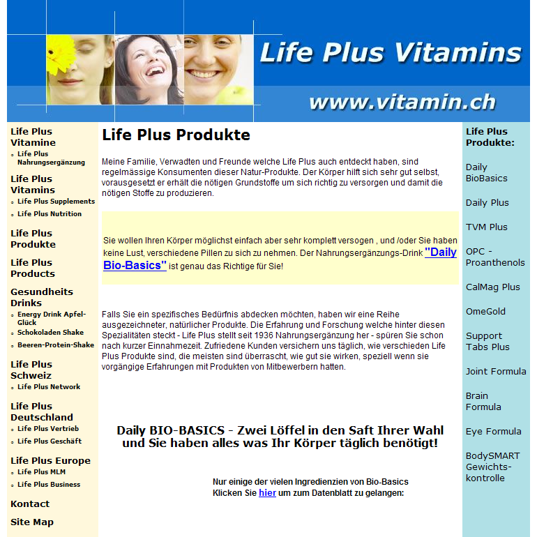 Life Plus Vitamine - Life Plus Produkte